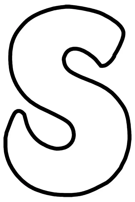 moldes de letra s