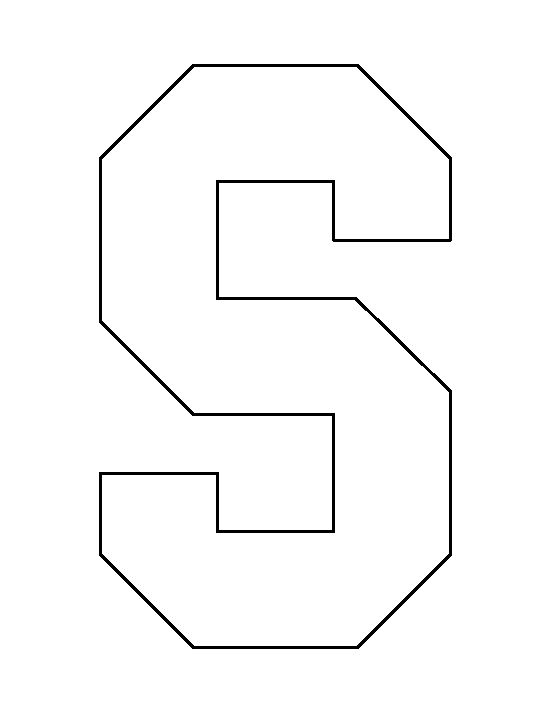 moldes de letra s