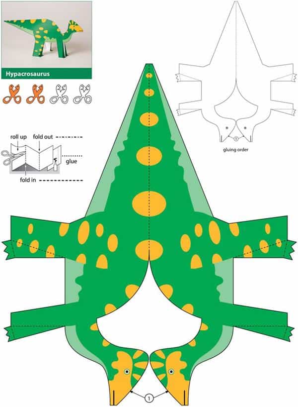 moldes de dinossauro