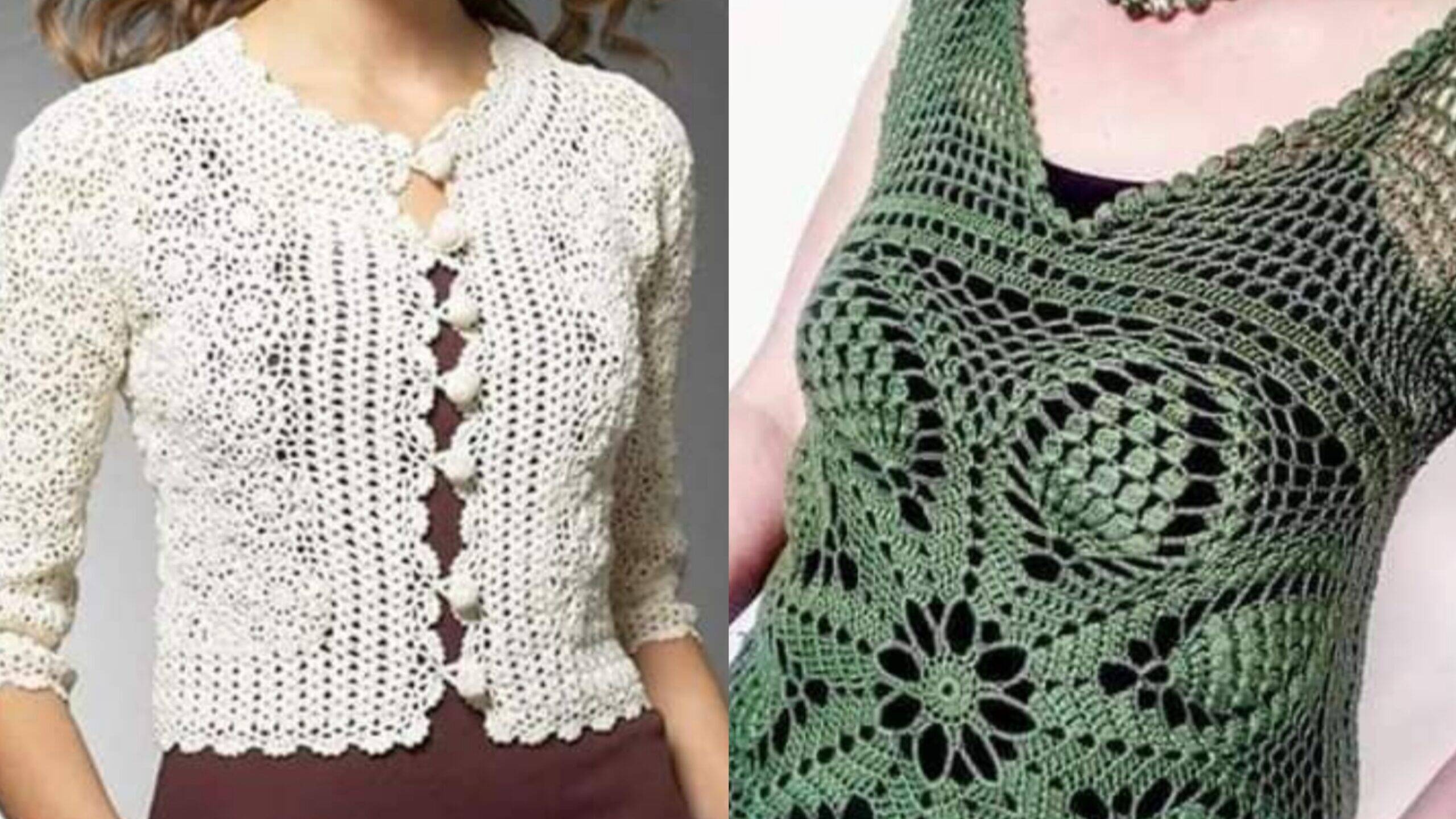 Blusas de Crochê Lindissimas: Aprenda a Criar Modelos Únicos com Nosso ...