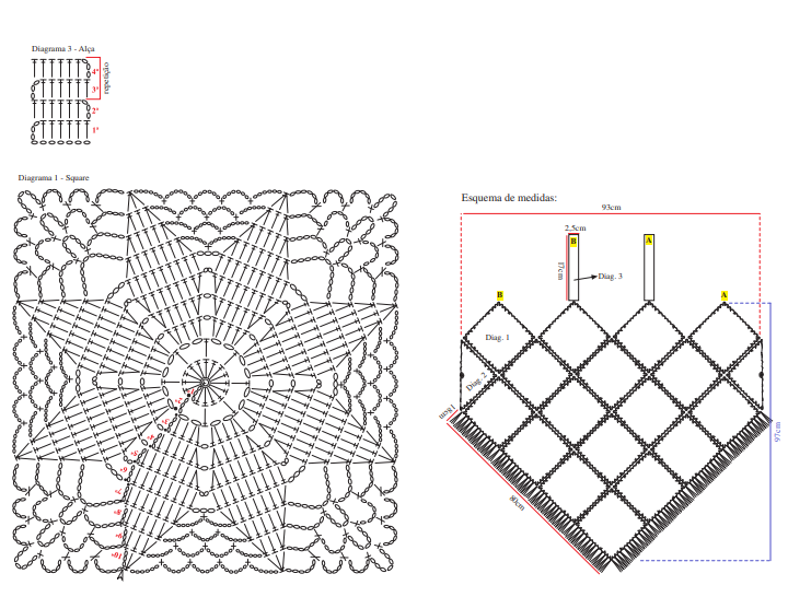 saída de praia de crochê