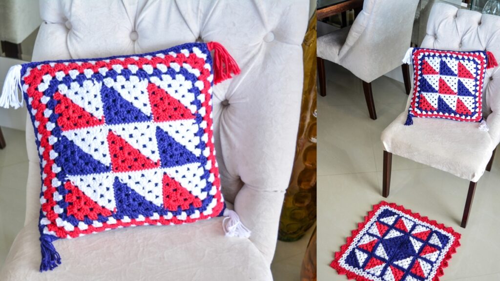 almofadas de crochê