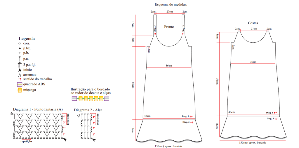 vestido de crochê