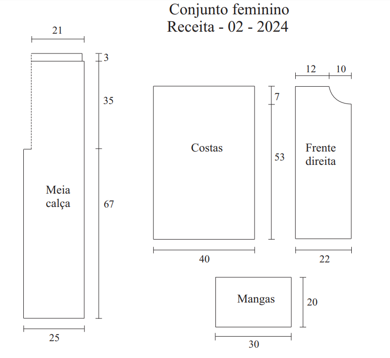 conjunto de crochê