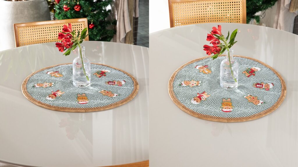 centro de mesa em patchwork