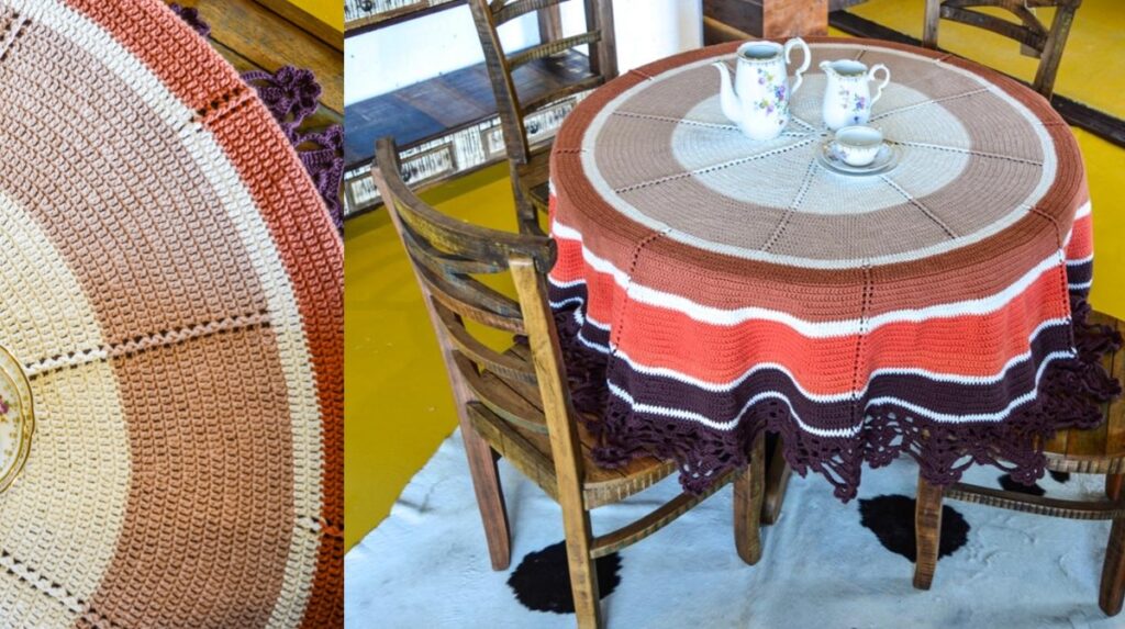 toalha de mesa em crochê