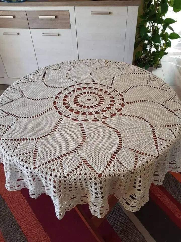 centros de mesa em crochê