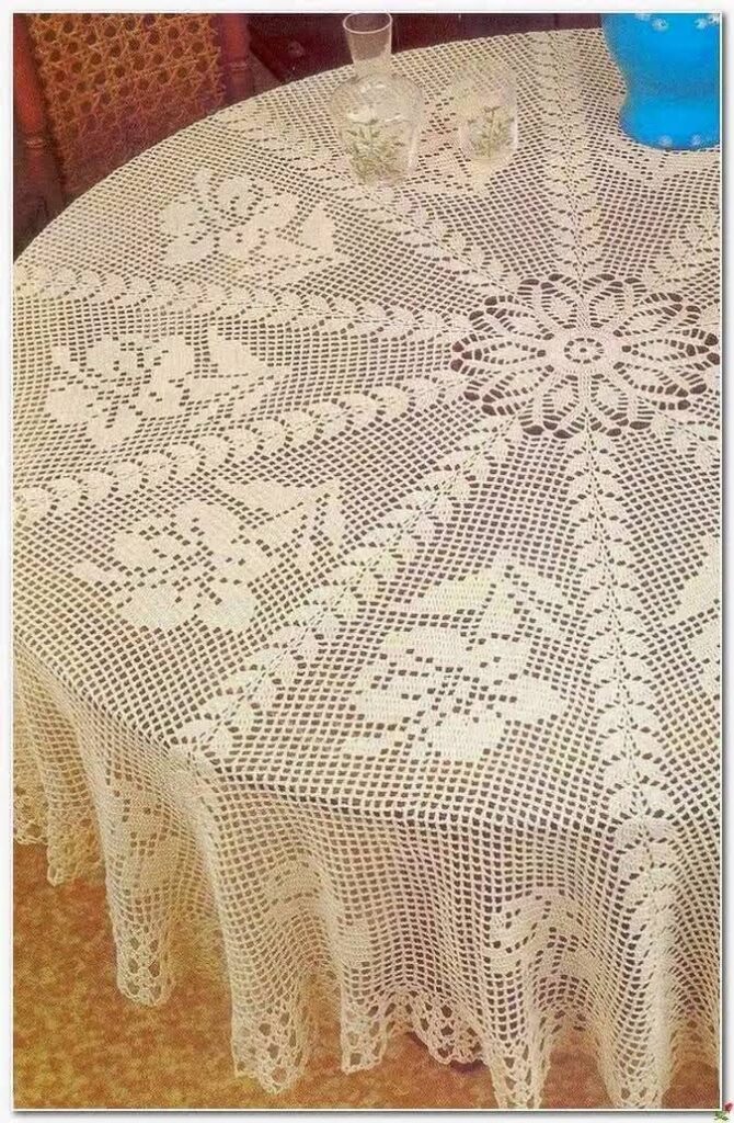 centros de mesa em crochê