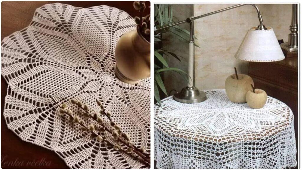 centros de mesa em crochê