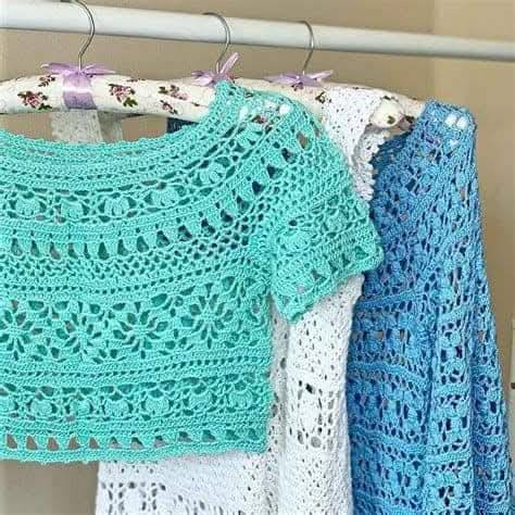 blusas de crochê