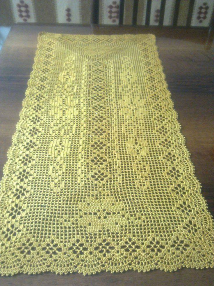 caminhos de mesa em crochê