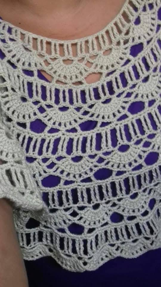 blusas de crochê