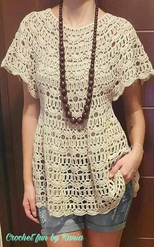 blusas de crochê