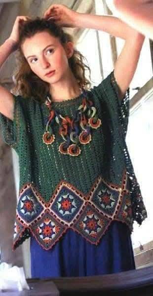 blusas de crochê