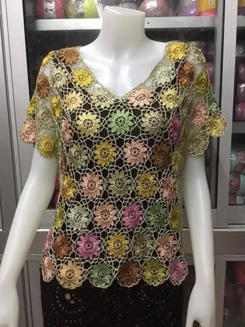 blusas de crochê