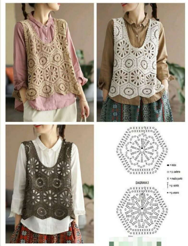 blusas de crochê