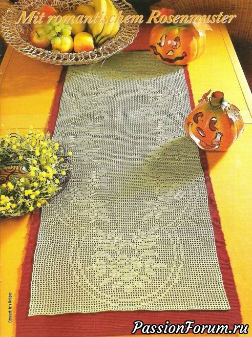 caminhos de mesa em crochê
