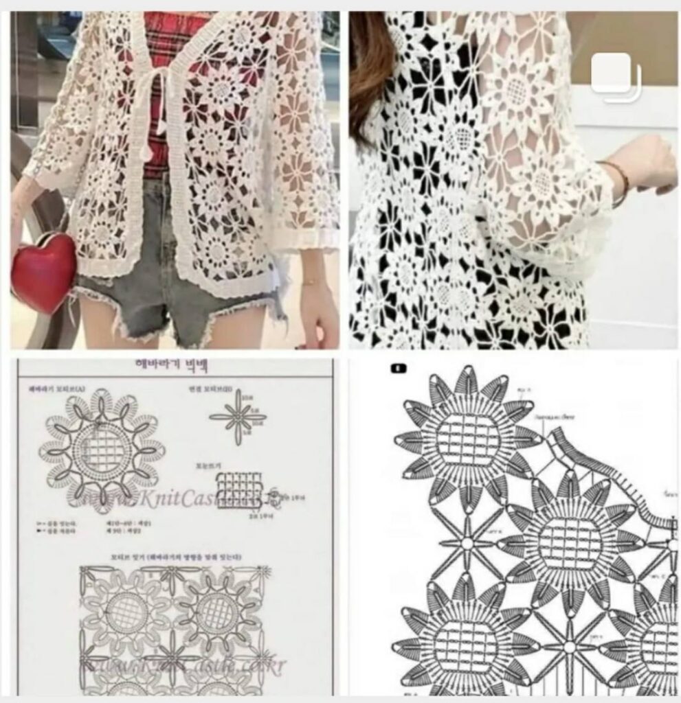 blusas de crochê