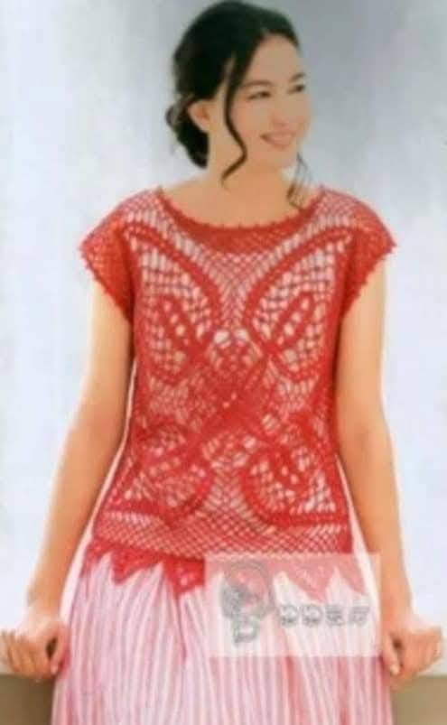 blusas de crochê