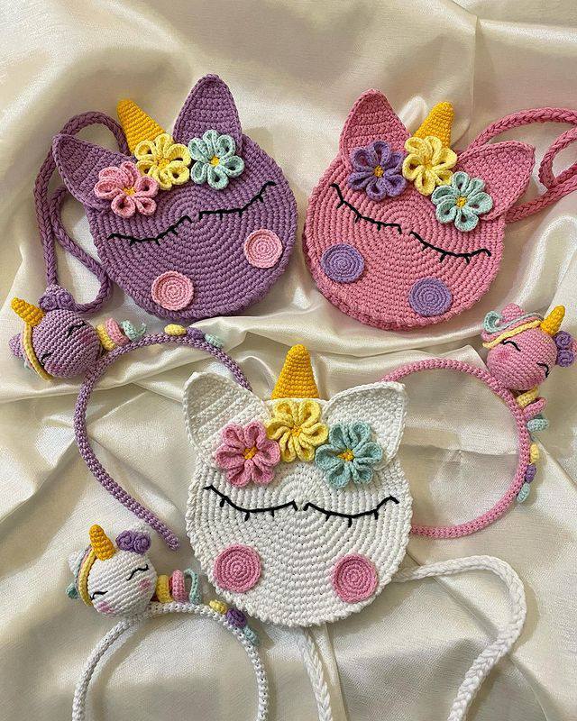 bolsas de crochê infantil