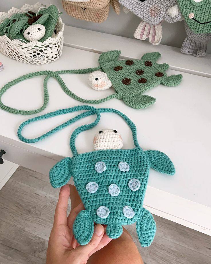 bolsas de crochê infantil