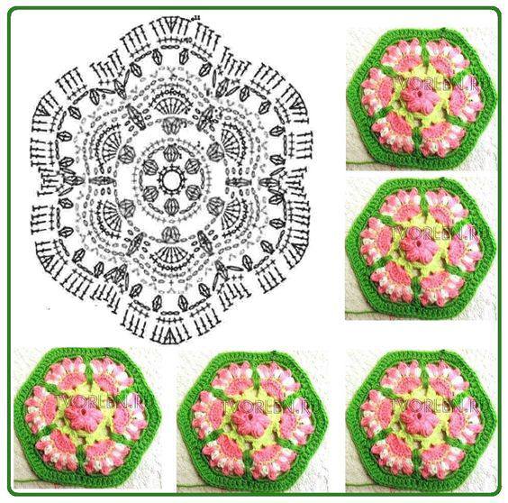 squares de crochê