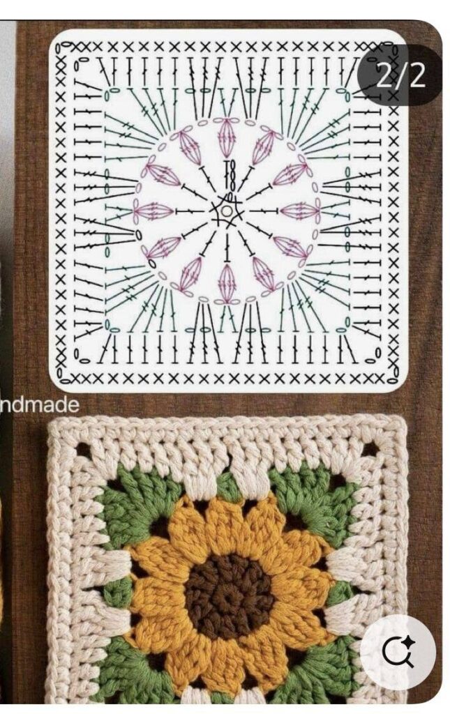 squares de crochê