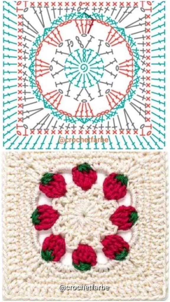 squares de crochê
