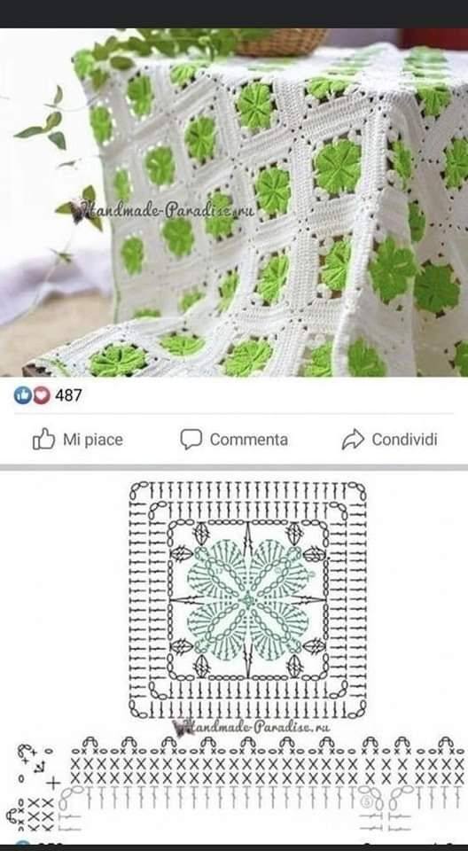 squares de crochê