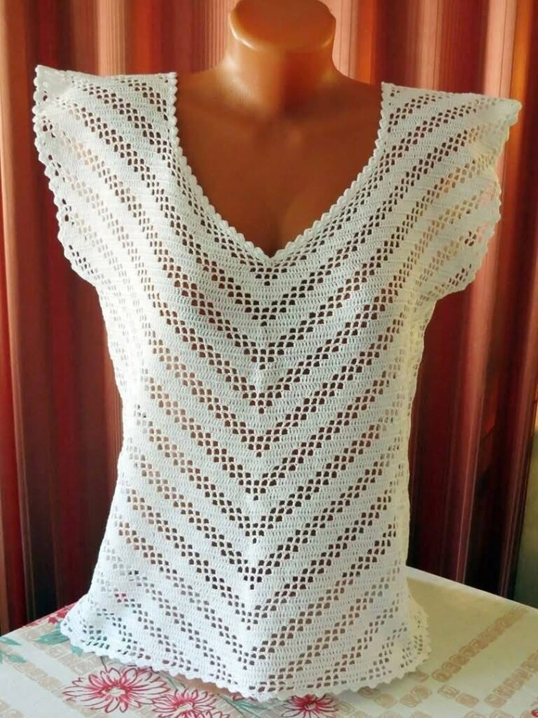 blusas de crochê e tricô