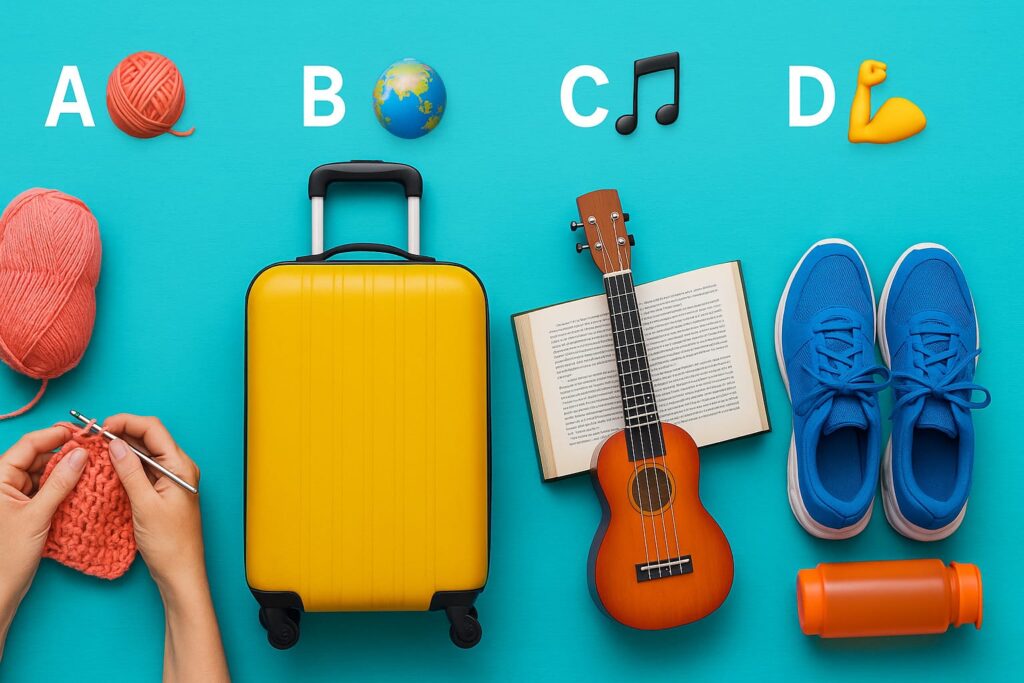 Descubra em nosso quiz divertido qual hobby de lazer mais combina com sua personalidade: criatividade, viagens, cultura ou esportes.”