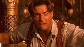 Cena de A Múmia (1999), com Brendan Fraser como Rick O’Connell