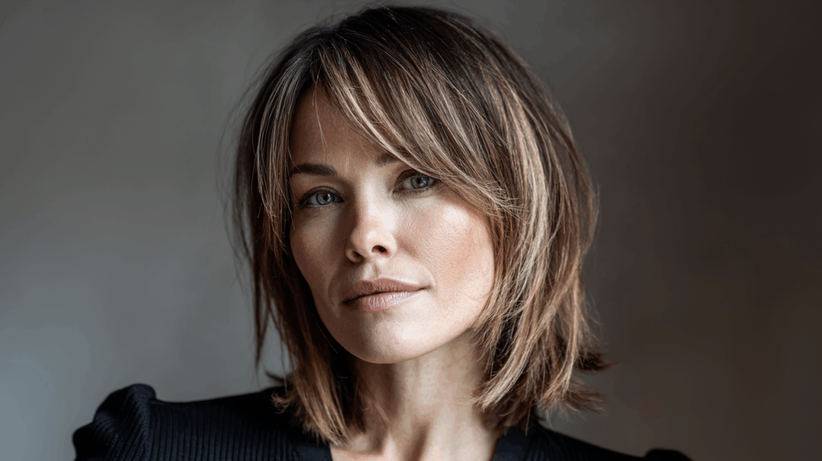 imagem gerada por IA de Mulher com o corte de cabelo Shaggy