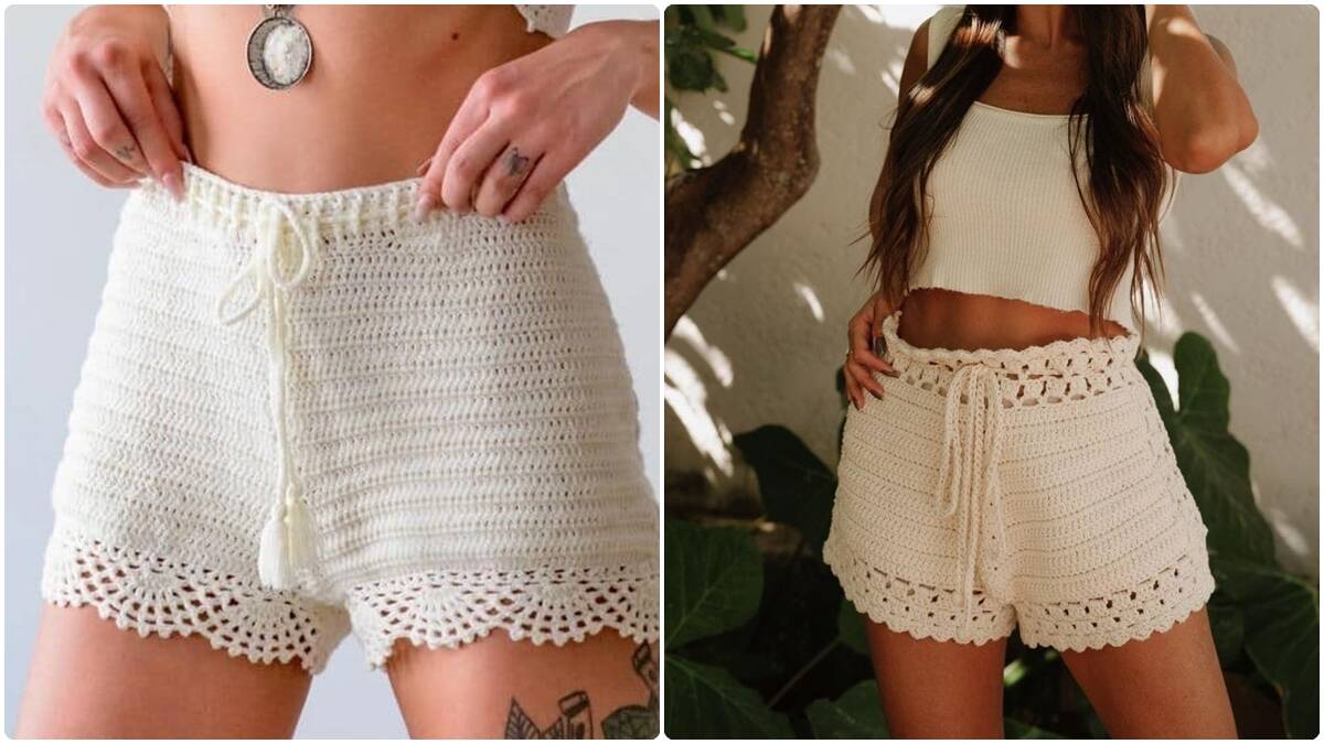 Shorts de Crochê em Alta: Aprenda a Fazer o Seu com Gráfico, Passo a ...